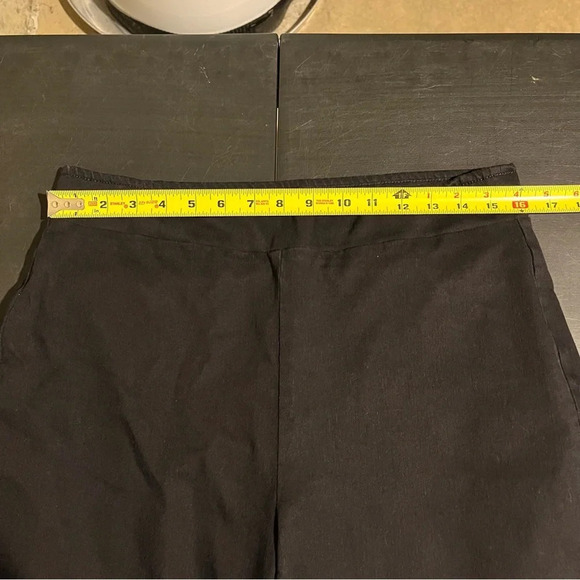 NWT Loft black pull on jeans straight Wide leg Size 10 Raw Hem - Picture 8 of 10